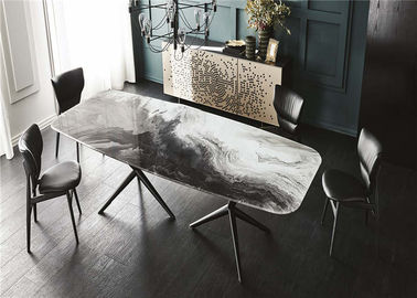 食堂の顧客用家具の大理石の上のダイニング テーブルの正方形の定形設計