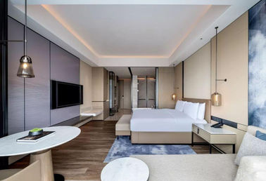 豪華な設計現代ホテルの寝室の家具のセットによってカスタマイズされるサイズおよび材料