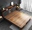 アパートの平らな木製のプラットフォーム ベッド、収納キャビネットが付いている寝室の家具