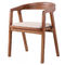 革Seaterおよびアームレストが付いている家具を食事する現代純木の椅子