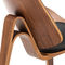 余暇の白い/黒の現代純木の椅子は革座席を着色します