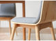 カスタマイズされた純木デザイナー家具の簡単なホテルの食堂は椅子を食事することを変形させました