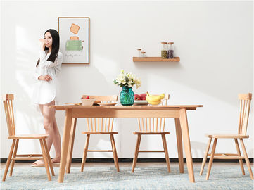 小さいスペースのための正方形の家の純木の拡張可能な食堂テーブル